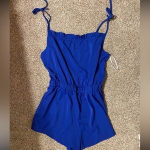 Bright blue romper. Worn once.